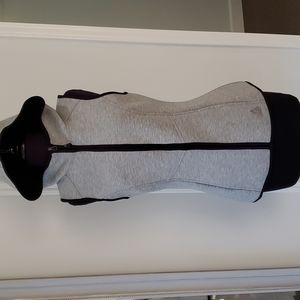 Gray hooded vest